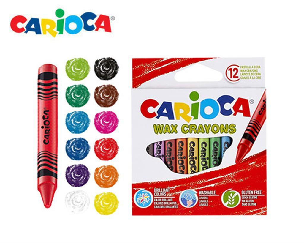 Carioca Κηρομπογιές Wax Crayons 12 Χρωμάτων 42365