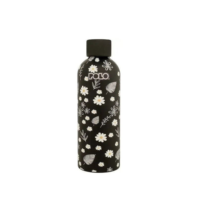 Polo Μπουκάλι Θερμός Ανοξείδωτο 500ml Blossom Daisy Black 9-49-032-0003