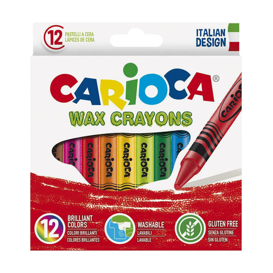 Carioca Κηρομπογιές Wax Crayons 12 Χρωμάτων 42365