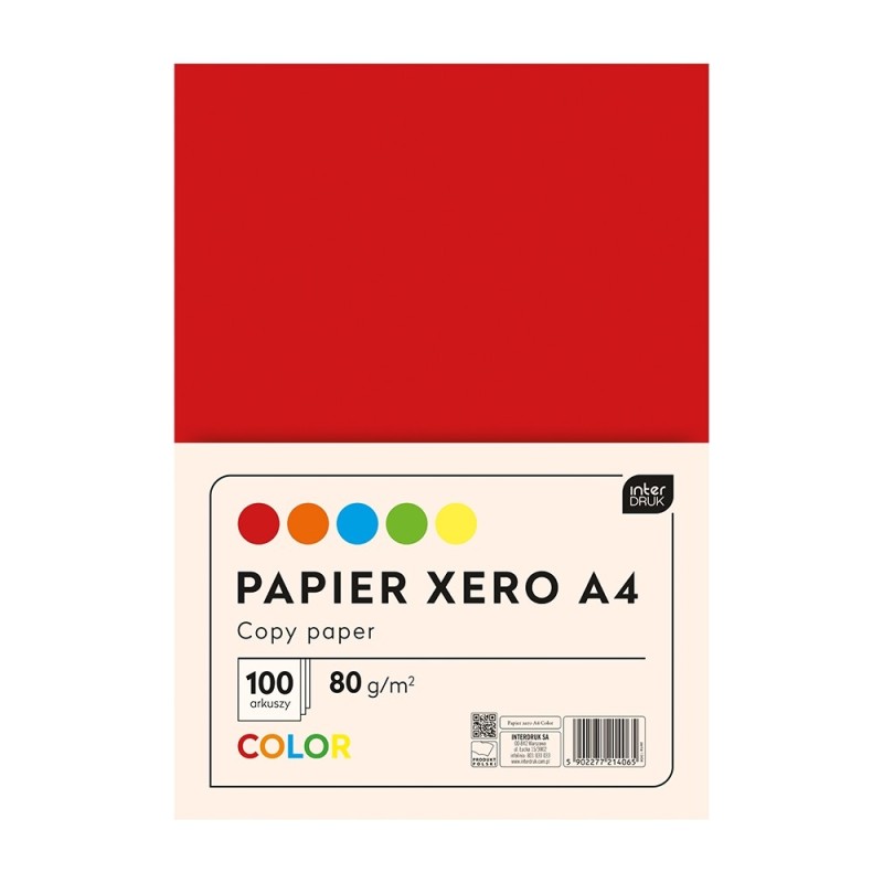 Interdruk Χαρτί Εκτύπωσης Α4 80gsm 5 Έντονα Χρώματα 100φ P14348